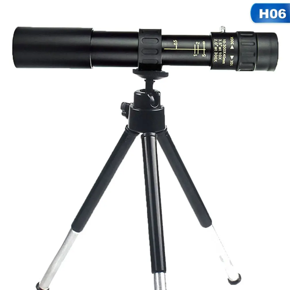 Outdoor Telescope with Tripod Photo Clip Portable HD High Magnification Monoculars Retractable Waterproof Telescope Hunting Tool