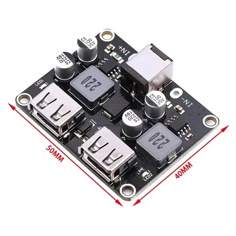 NEW 24W USB QC3.0 QC2.0 DC-DC Buck Converter Charging Step Down Module 6-32V 9V 12V 24V to Fast Quick Charger Circuit Board 3V 5