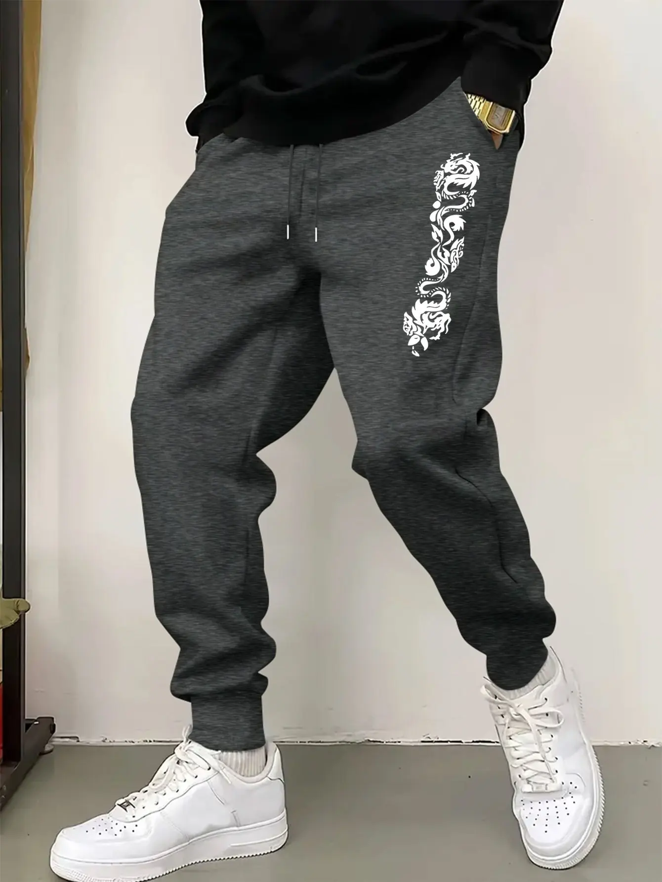 الرجال اليابانية والكورية نمط الدراما الكورية السراويل واسعة الساق مدبب هيم بذلة مع الأصفاد ، السراويل غير رسمية و رسمية S-3XL #4