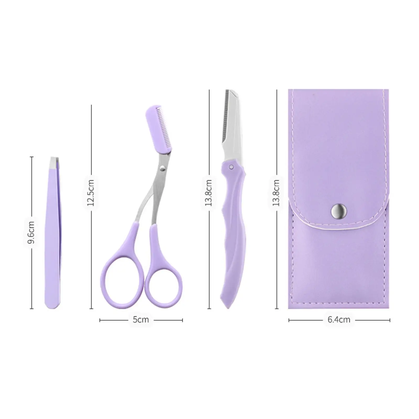 Eyebrow Grooming Kit Foldable Eyebrow Trimmer Lightweight for Home Travel image 6