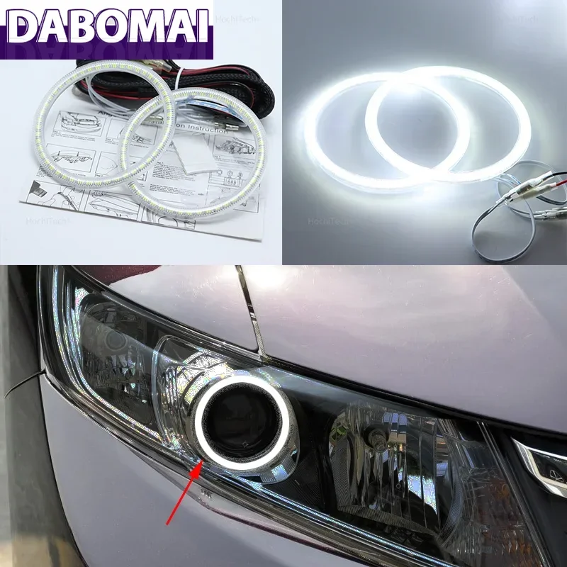 DRL لهوندا سيفيك سيدان 2012 2013 2014 2015 زينون العلوي مصلحة الارصاد الجوية Led عيون الملاك عدة ممتازة فائقة السطوع الإضاءة