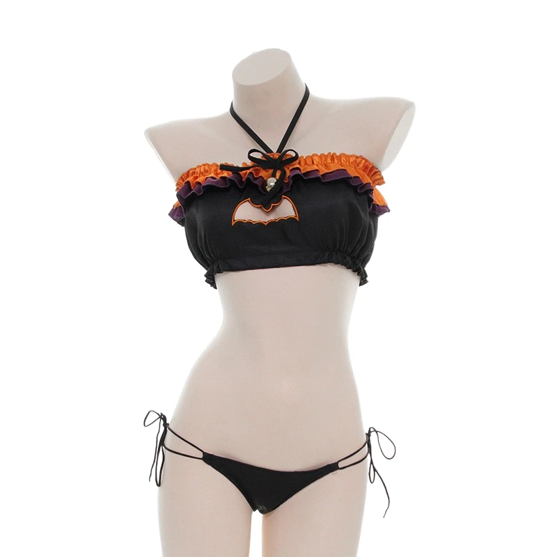 Set di pinguini di ruolo da diavolo di zucca sexy Puro desiderio Night Club Broaast Tee-Point Attraction Devili Costume per le donne