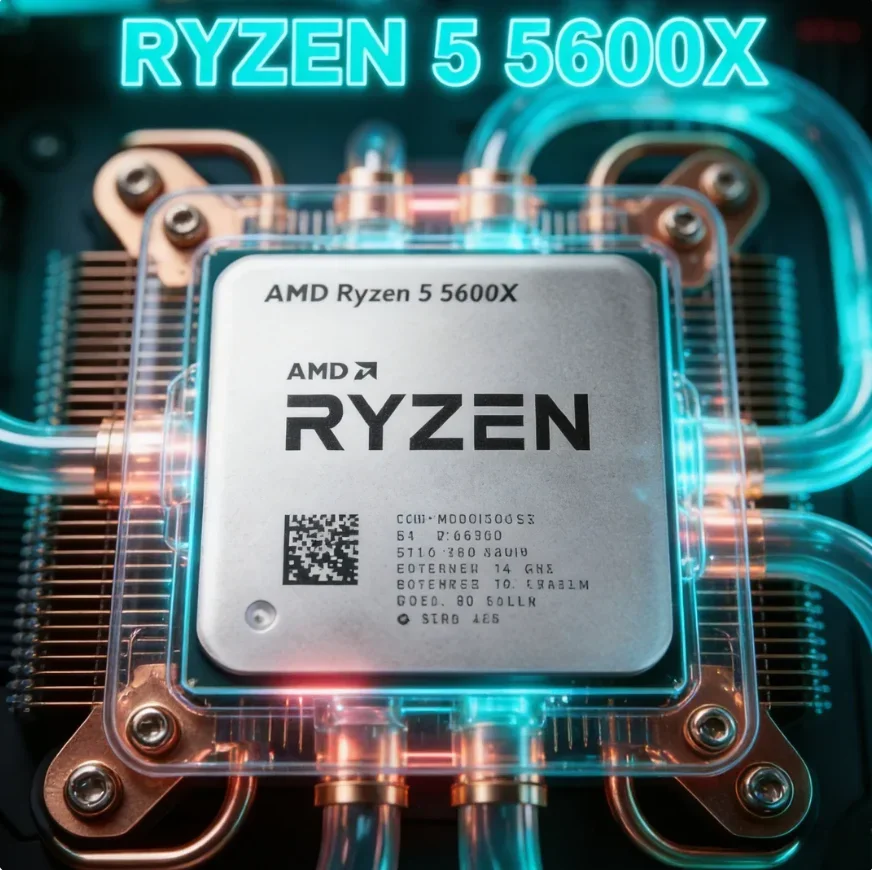 AMD Ryzen 5 5600X Processor New R5 5600X CPU 3.7GHz 6-Core 12-Thread Socket AM4 65W L3=32M but without cooler