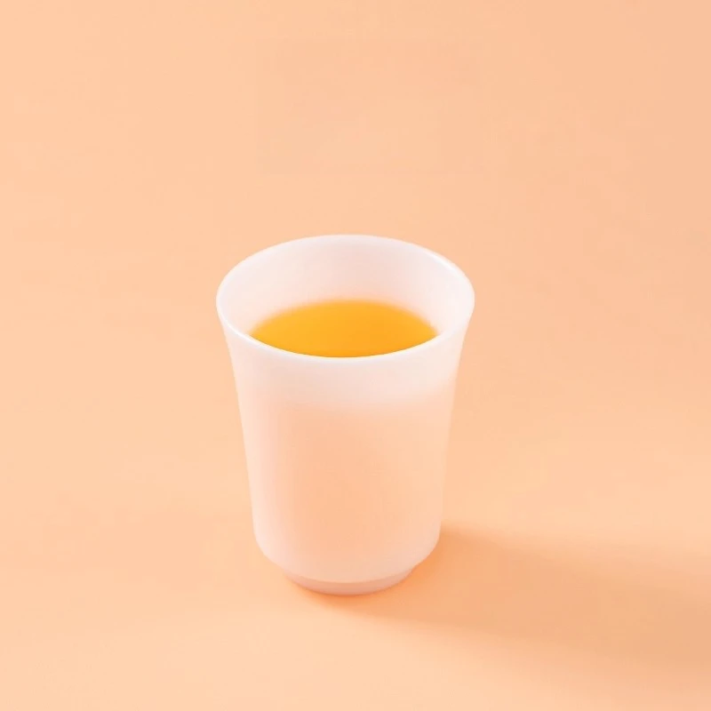 

Yurun beads round suet jade white porcelain master cup teacup single cup office company tea set tea cup