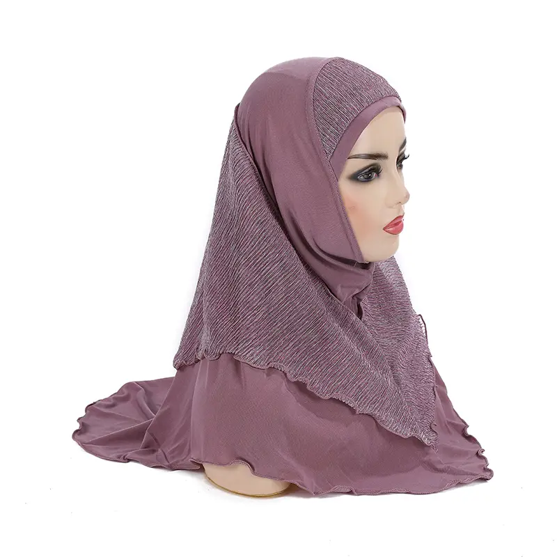 حجاب صلاة للبالغين أو الفتيات الكبيرات مقاس متوسط 70*60 سم، حجاب مسلم، وشاح حجاب إسلامي، قبعة، غطاء رأس أميرة - 5