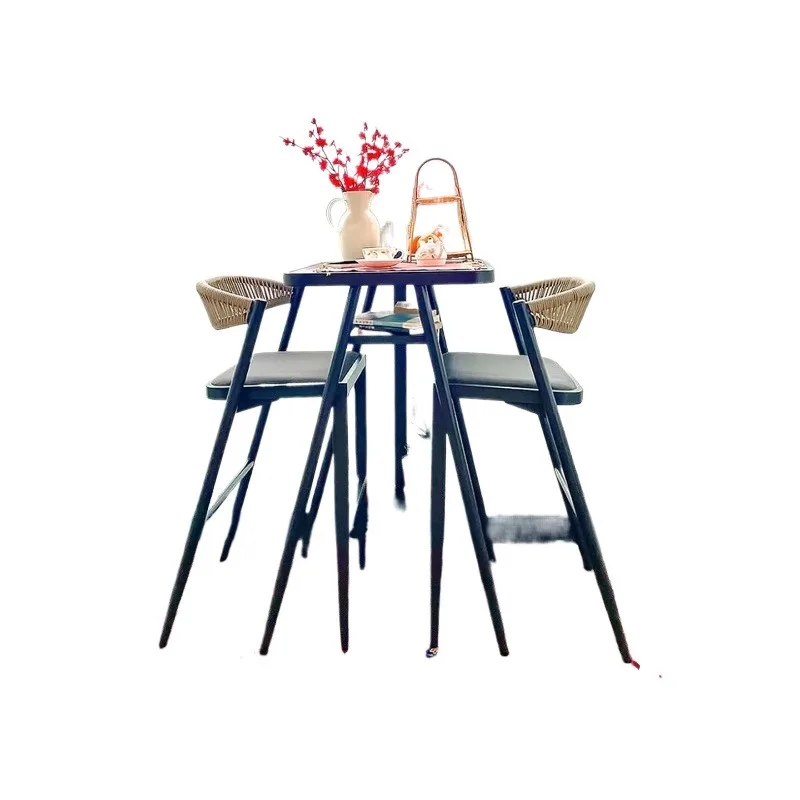 Light luxury balcony bar table, home coffee shop casual tea table