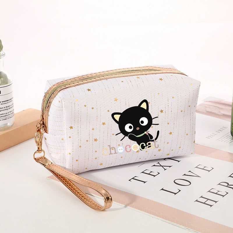 Cute Cartoon Women Makeup Bag Chococated Toiletry Bags Female Kawaii Travel Portable Storage Pouch Girl Zipper Wash Bag gift New - view 5