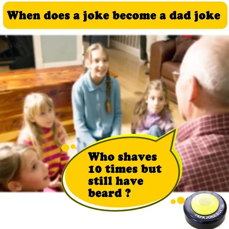 Dad Joke Button Dad Jokes Generator Button with 50 Hilarious Dad Jokes Hilarious Talking Sound Box Stress Relief for Fathers Day