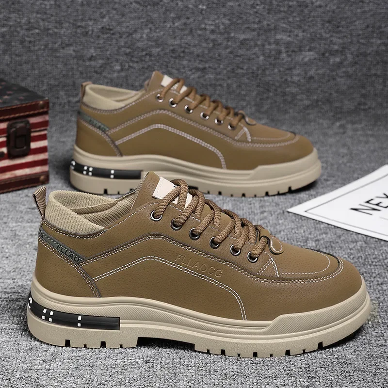 2025 الربيع والخريف حذاء كاجوال جديد مع الطلاب الرجال موضة مجلس الأحذية الاتجاه حذاء أبيض صغير حذاء رياضي رجالي #1