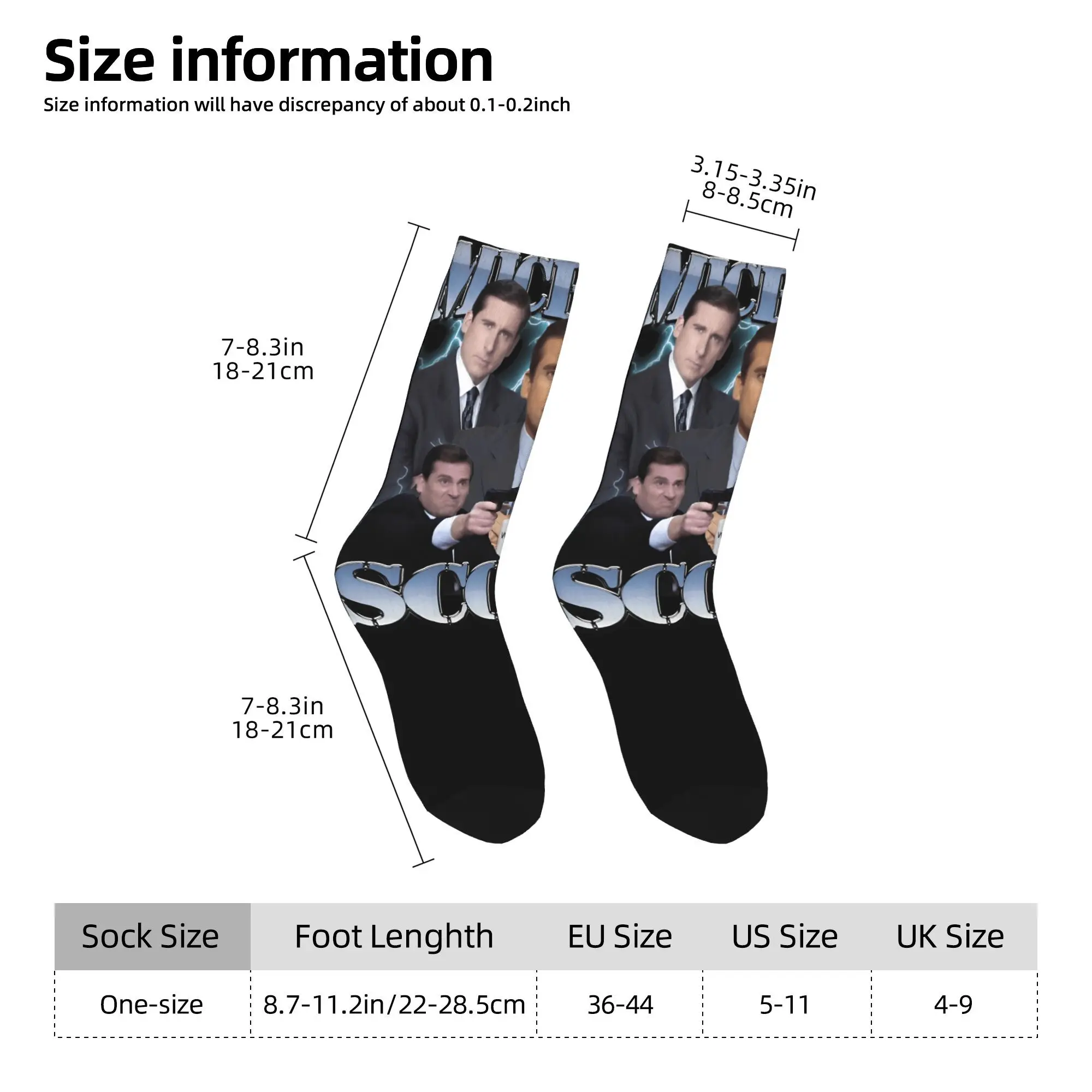 Michael S-Scotts The Offices Socks  Vintage Stockings Men's Quality Climbing Socks Winter Graphic Anti Skid Socks