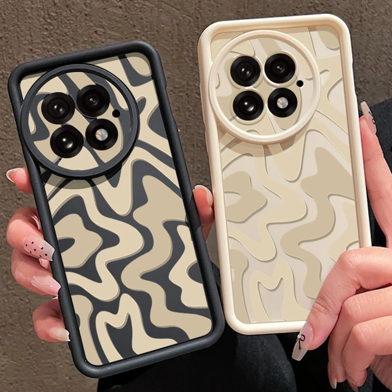 Gestreifte Muster Handyhülle für OnePlus 15 13 13T 12 13R 12R 11R 5G stoßfeste weiche TPU-Rückseite für OnePlus Nord 5 Ace 5 3 2