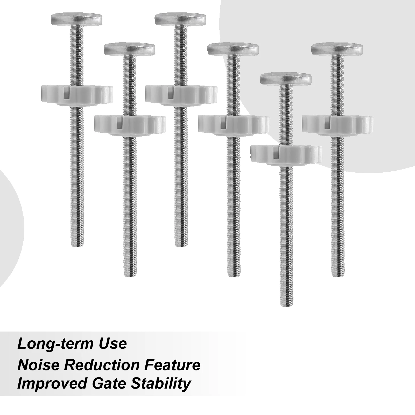 

Baby Gate Spindle Rods Pet Safety Barrier Fittings 6 Pieces Baby Gate Screws For Indoor Deck Dog Balcony Basement Hallway Corner