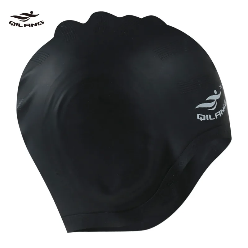 Swimming Cap Waterproof Non-repulsive Adult Men\'s and Women\'s Universal Large Hair Ear Protection Silicone Cap Wholesale