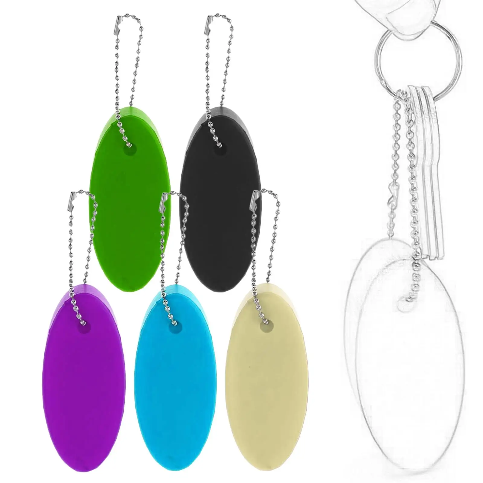 Floating Keychain Foam Buoyant Key Float Waterproof Boat Key Helper for Kayaking Canoeing Surfing Sailing Beach and Water Sports