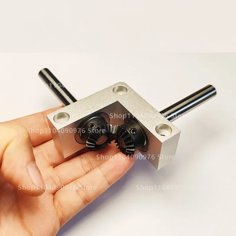 8/10Mm Outlet Shaft, Right Angle Rotator Small 90 Degree 1:1 Gearbox Bevel Gear