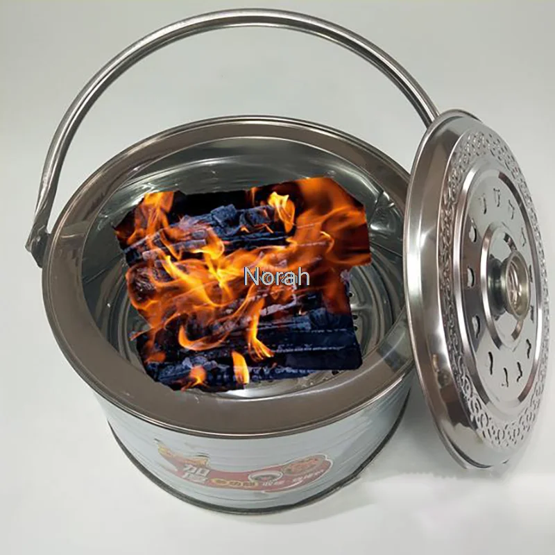 Portable Charcoal burning Stove Camping Firewood Stove Stainless Steel Wood Burning Stoves  Hiking Backpacking Burn Efficiently