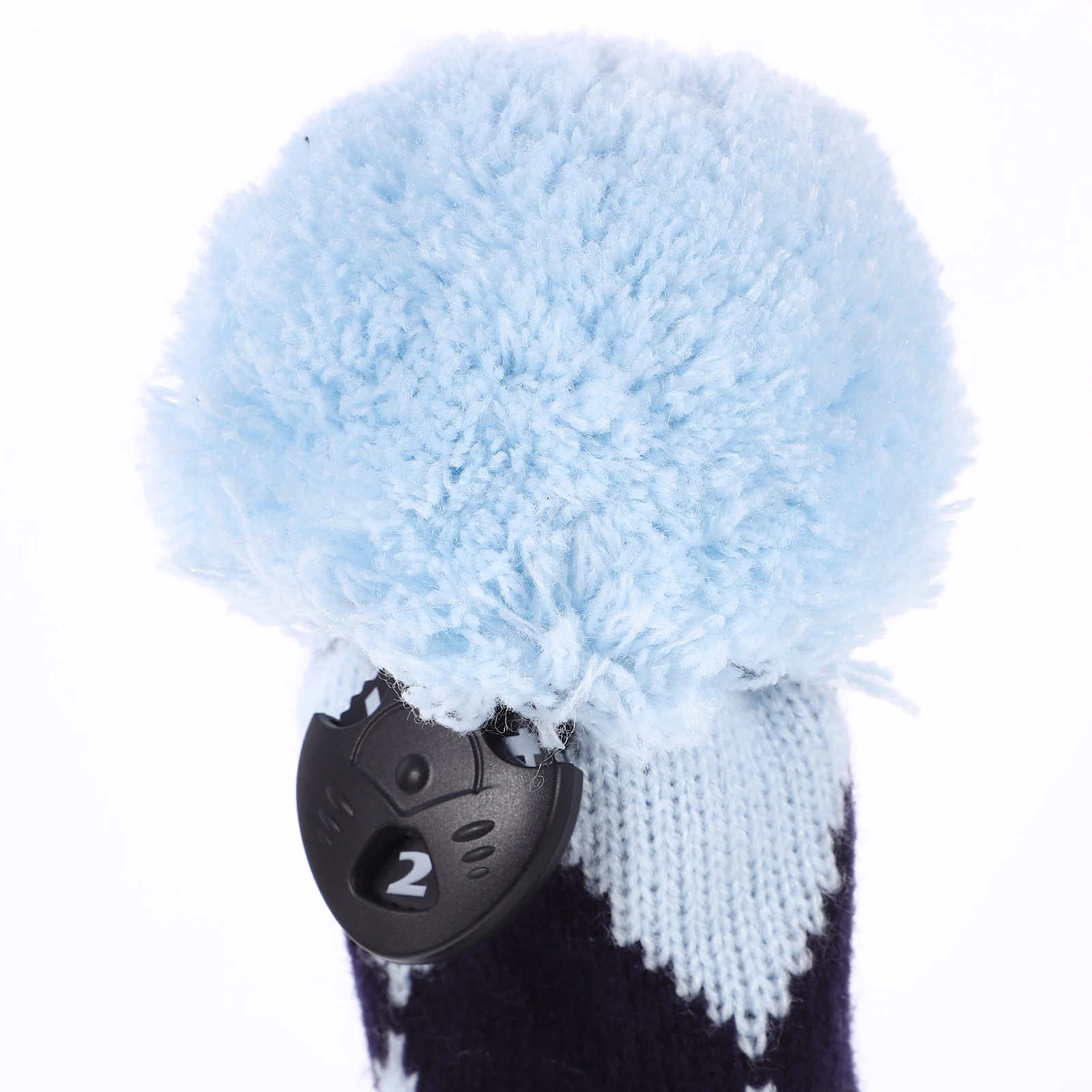 

3pcs Golf Club Head Covers Durable Knit Sock Material Protect Clubs Scratches Long Neck Driver Fairway Wood Hybrid