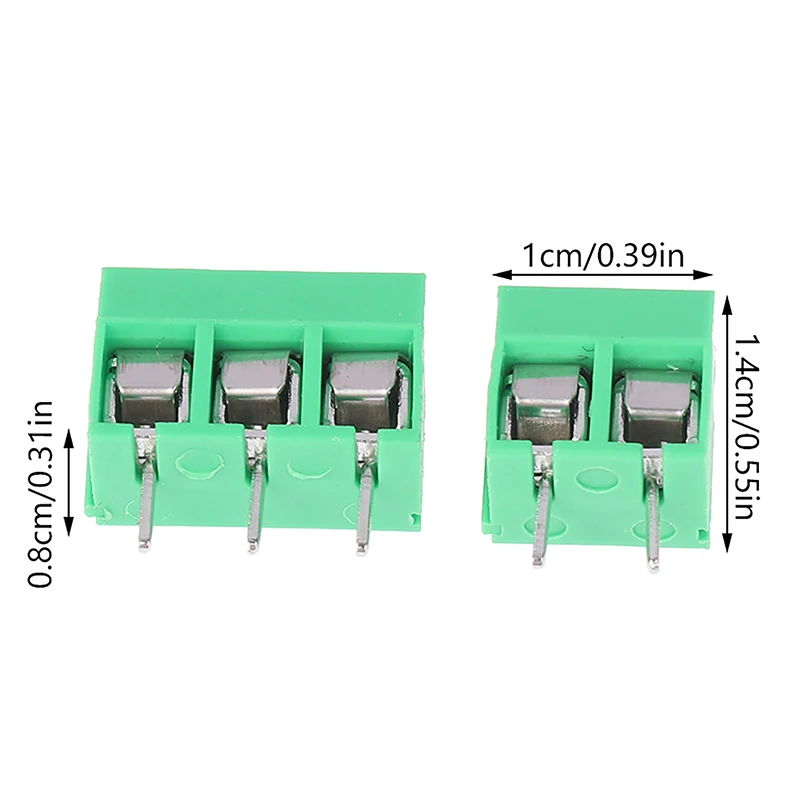 10pcs KF301-2Pin 3Pin 5.0mm Straight Pin Spacing Terminal Block Splice Screw Type PCB Screw Terminal Splicable Connector