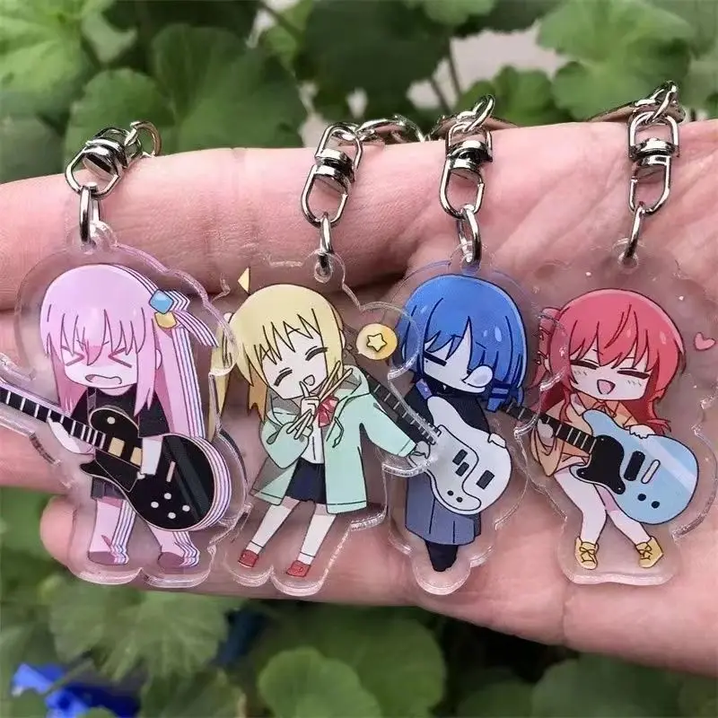 

Bocchi The Rock! Anime Figure Gotoh Hitori Yamada Ryo Ijichi Nijika Cute Pattern Pendant Keychain Kessoku Banndo Bag Decoration