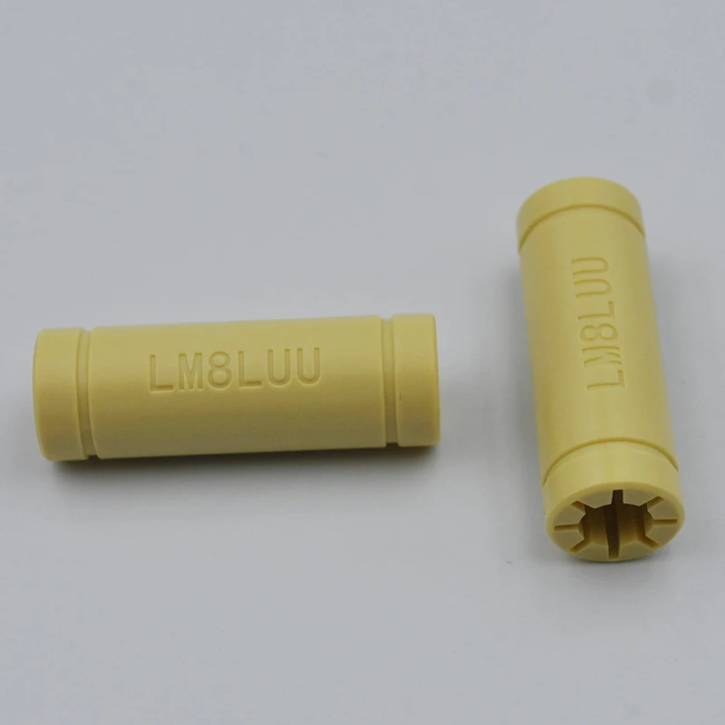 جلبة البوليمر الصلبة LM8LUU المحامل الخطية ، محامل بلاستيكية ، 8 قطر داخلي ، Prusa لـ Mendel ، حركة CNC DIY ، 8 15x45 ، 10