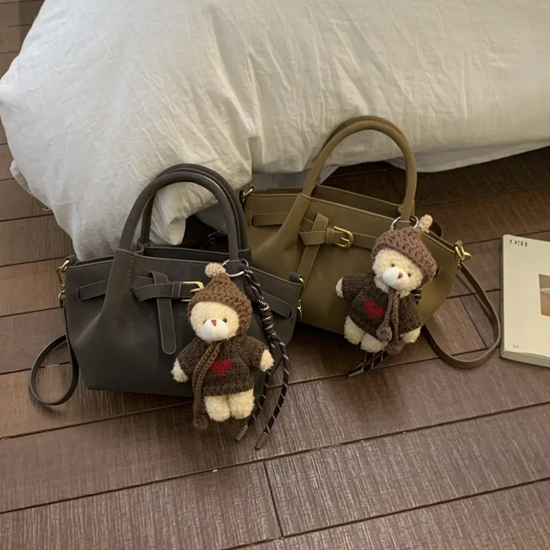 

New Fashion Womens Simple Shoulder Bag Suede Comfortable and Versatile Texture Bucket Bag Trendy Casual Crossbody Storage Bags