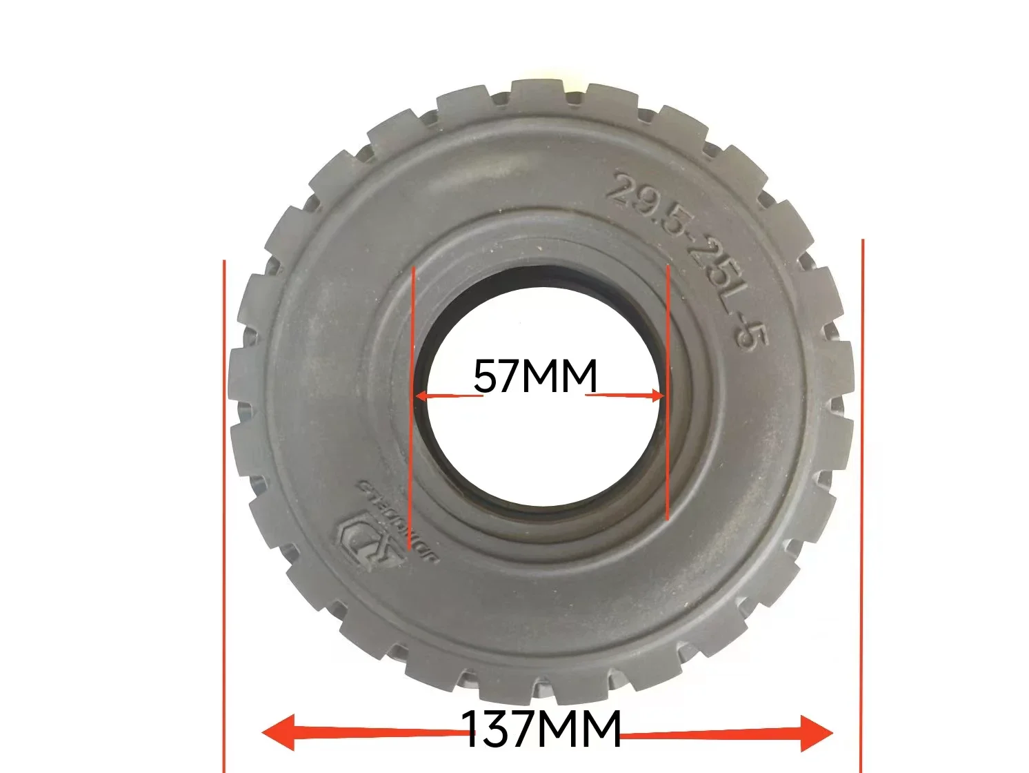 JDMODEL JDM-82 137mm Rubber Tire for 1/14 RC Hydraulic Loader