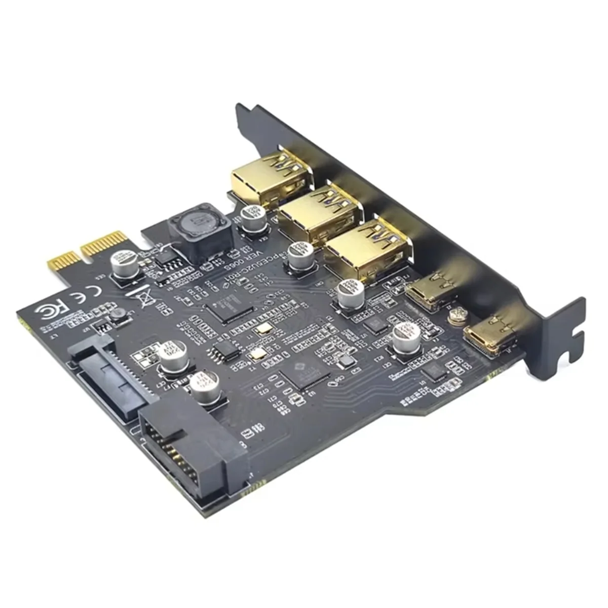 AA87New tipo C USB 3,2 Gen2 tarjeta PCIE Hub USB 3,0 PCI Express placa PCI-E PCI E USB 3 adaptador multiplicador USB3 3,1 controlador