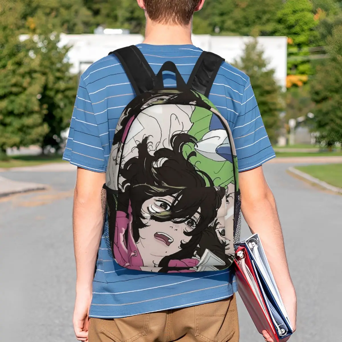 Look Back Anime Backpack Student BookBag Children School Bag Laptop Shoulder Bags for Boys Girls