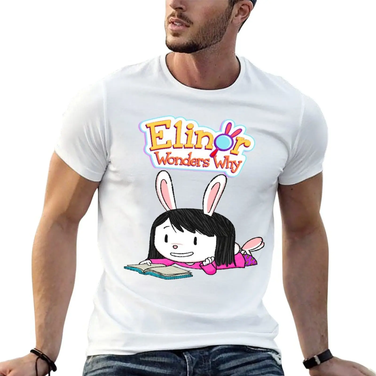 Футболка Elinor Wonders Why, хлопковая футболка, футболки с аниме, футболка большого размера