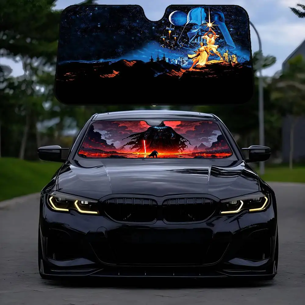 

MOVIES THE-S-star-W-Wars Car SunShade Car Sunshade Window Sunshade Sunblock Front Windshield Hood Sunshade