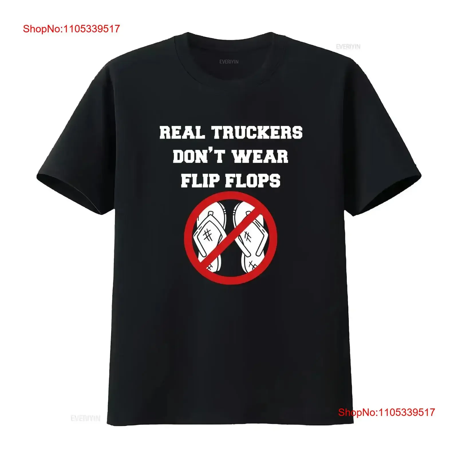 Real Truckers Don't Wear Flip Flops Apparel T Shirt vintage Washed homme Casual Slightly fashion  vintage Washed