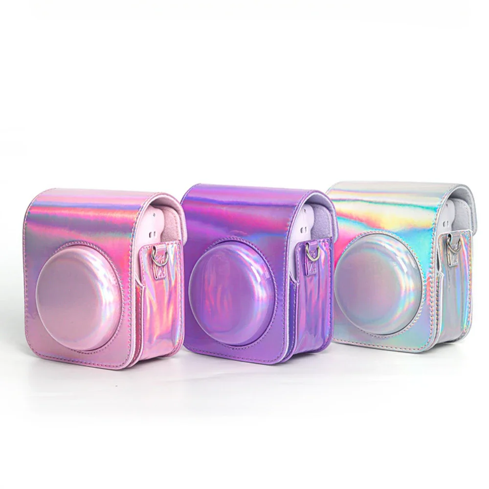 3 Colors for Instant Mini12 Camera Bag Solid Color Shoulder Protective Cover PU Photography Bags Camera Case