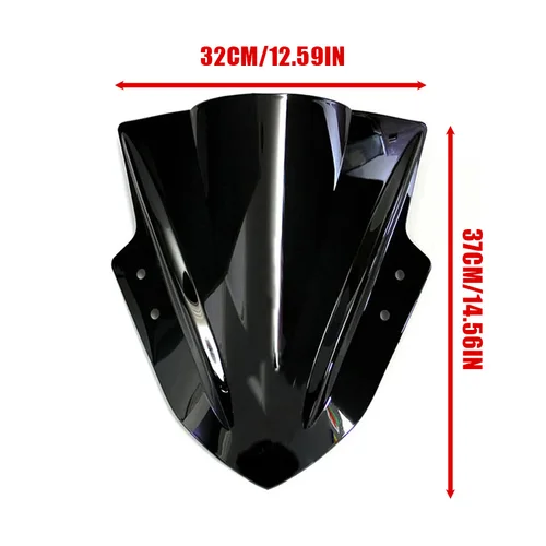 Imagen 2 del producto Para KAWASAKI Ninja 250 300 2013-2017 parabrisas de motocicleta Deflector de viento negro/transparente pantalla de viento de motocicleta