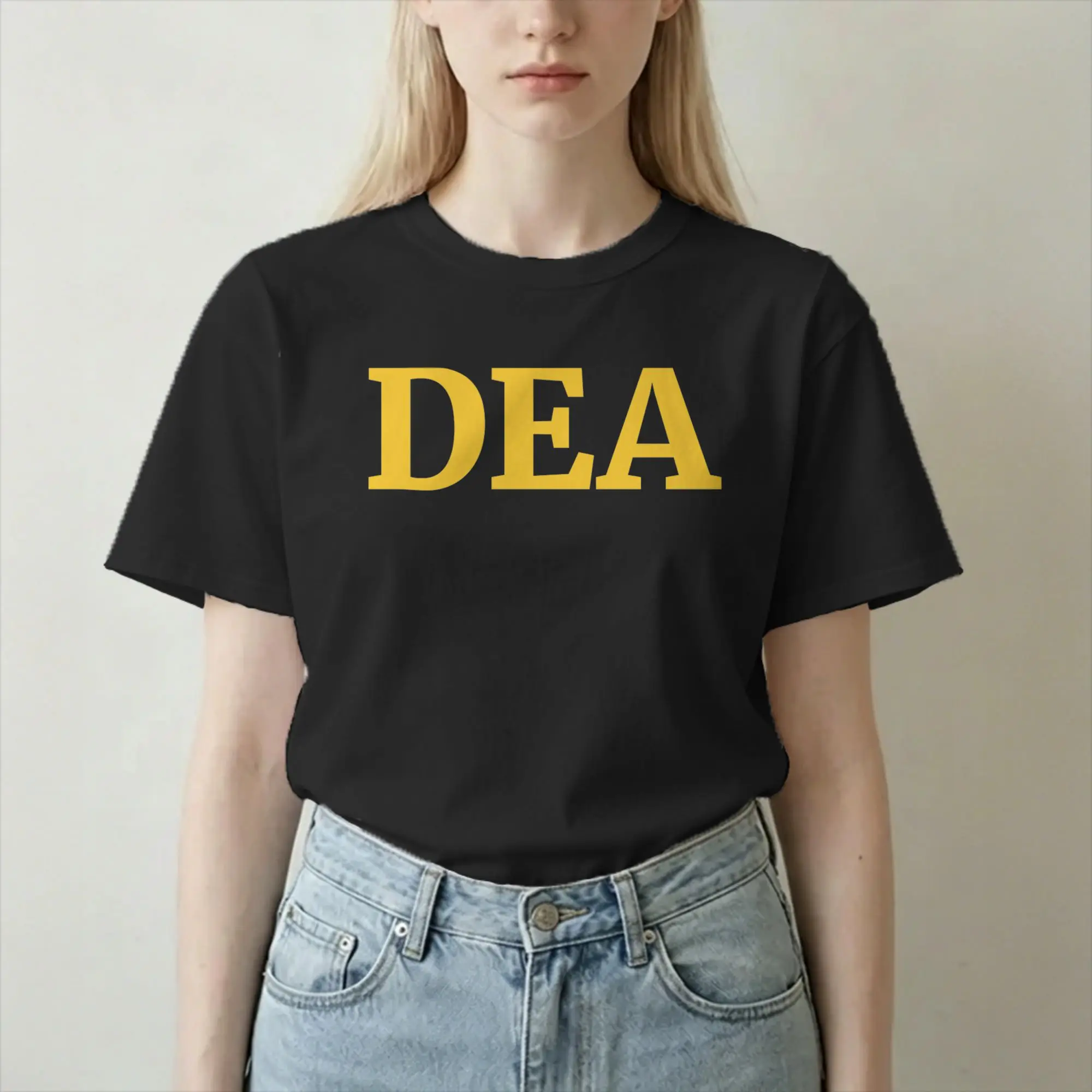 DEA Logo US Federals Interdiction Agency T Shirt Men Women 100% Cotton Leisure T-Shirts Crew Neck Tees Short Sleeve Clothes