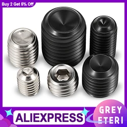 3-200Pcs 304 Stainless / Carbon Steel Hex Hexagon Socket Allen Cup Point Grub Bolt Set Screw DIN916 M2 M3 M4 M5 M6 M8 M10 M12