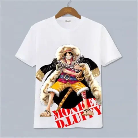 Ropa periférica de Anime de una pieza, camiseta de manga corta con dibujos animados para hombres y mujeres, Camiseta con estampado de algodón Y2K, ropa de calle Harajuku
