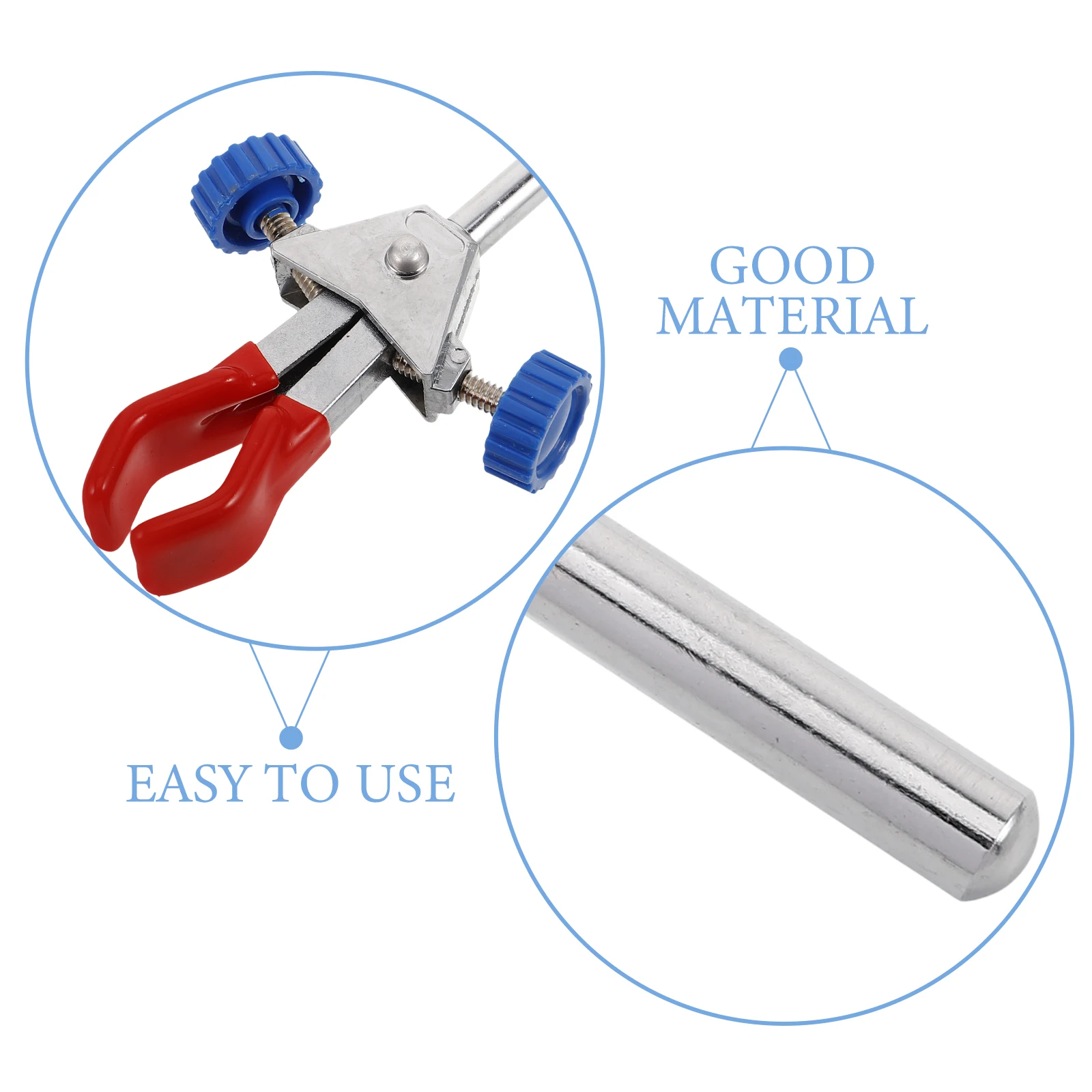 Double Claw Adjustable Clip Stainless Steel Lab Equipment Multipurpose Extended Reach Chemistry Test Tube Holder Beaker