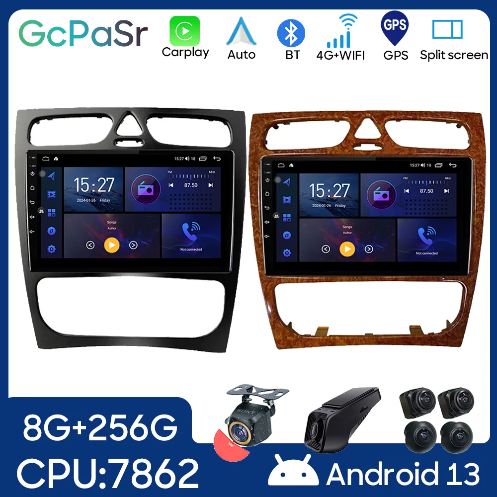 

Car GPS Navigation For Mercedes Benz C-Class W209 C200 C320 C350 CLK W203 2002 - 2005 Android Auto Radio Multimedia Video Player