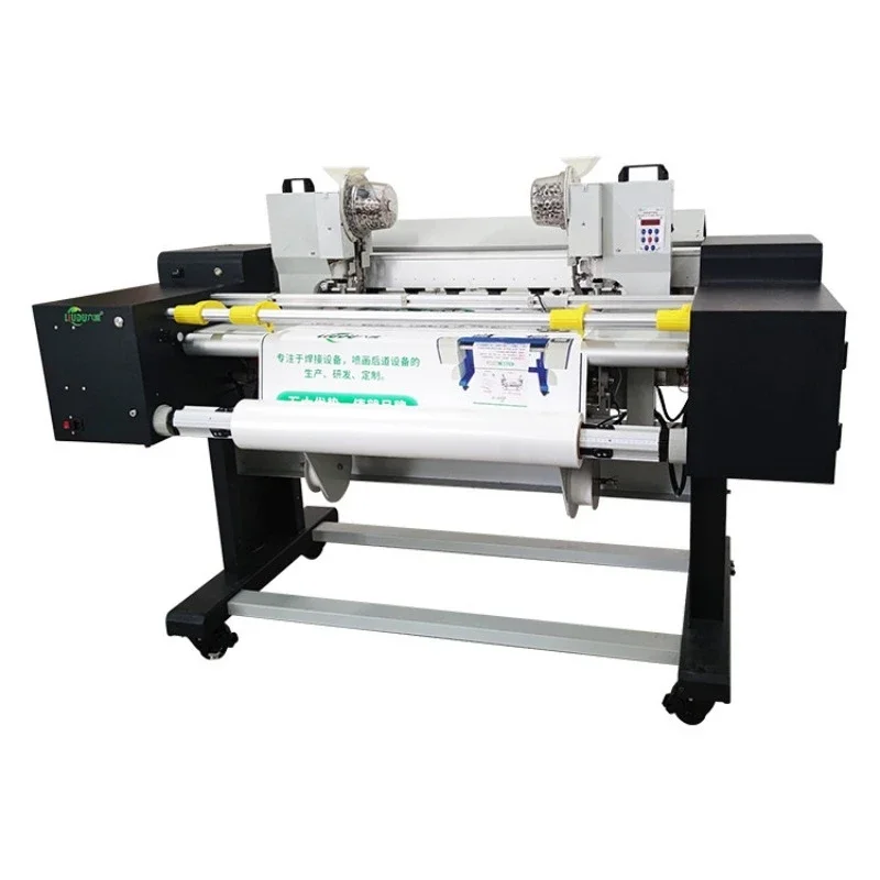 Poster display rack machine, automatic sticker saving manual cutting door type display rack automatic buckle machine