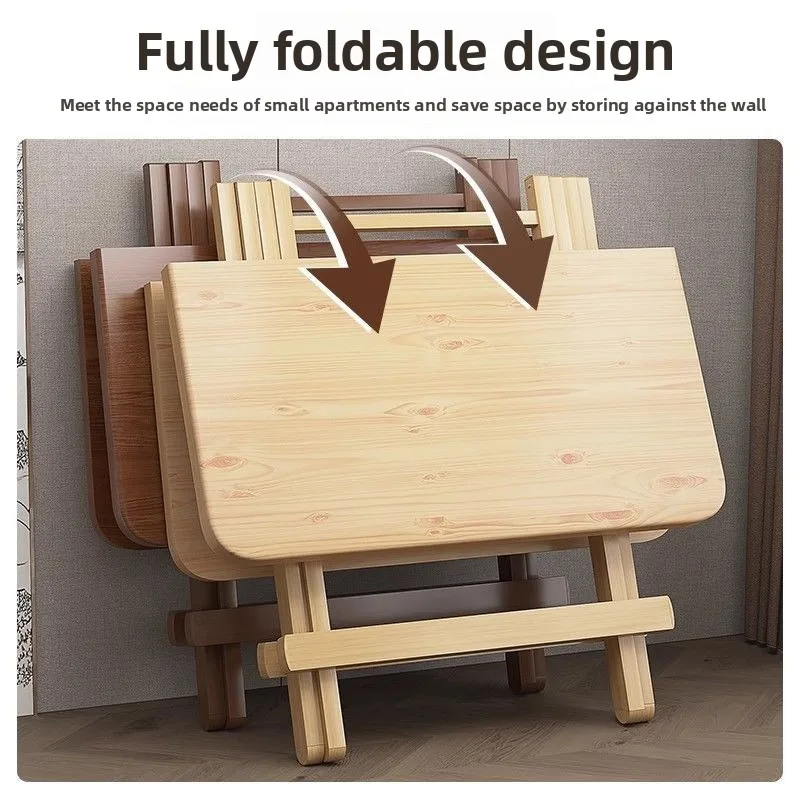 Folding Dining Table Portable Compact Square Round Outdoor Home Foldable Portable Dining Table Wood Table Kitchen Table