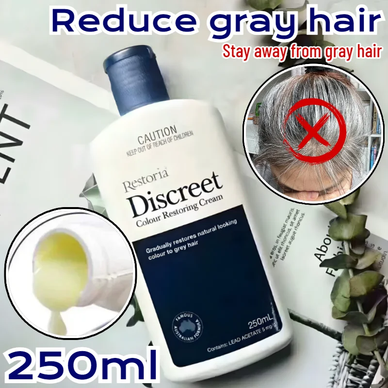 Original Restoria Discreet Colour Restoring Cream Lotion Hair Care 250ml Reduce Grey Hair for Men and Women