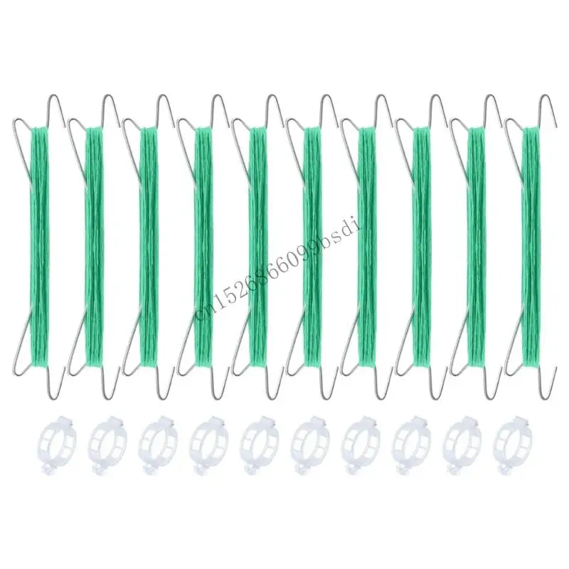 

11UA 10pcs Rustuprabry Plant Vine Lockers с тренировочным зажимом 10м веревка для скалолазания