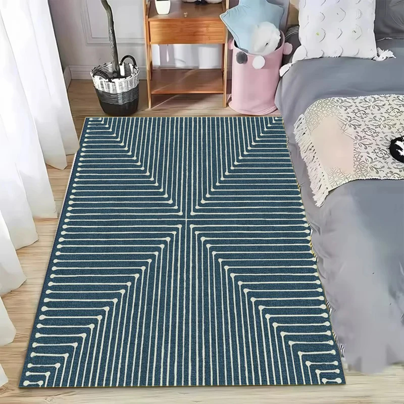Minimalist Abstract Line Maze Pattern Area Rug Large Carpet for Living Room Bedroom Hallway  Kitchen Stylish Decor Floor Mat