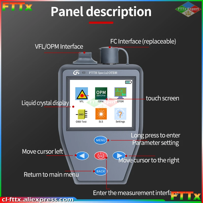 

4 in 1 FTTH OTDR Mini Optical Power Meter Stable light source VFL Multifunction can Test Active Fiber OTDR YYS-306N Best Sale