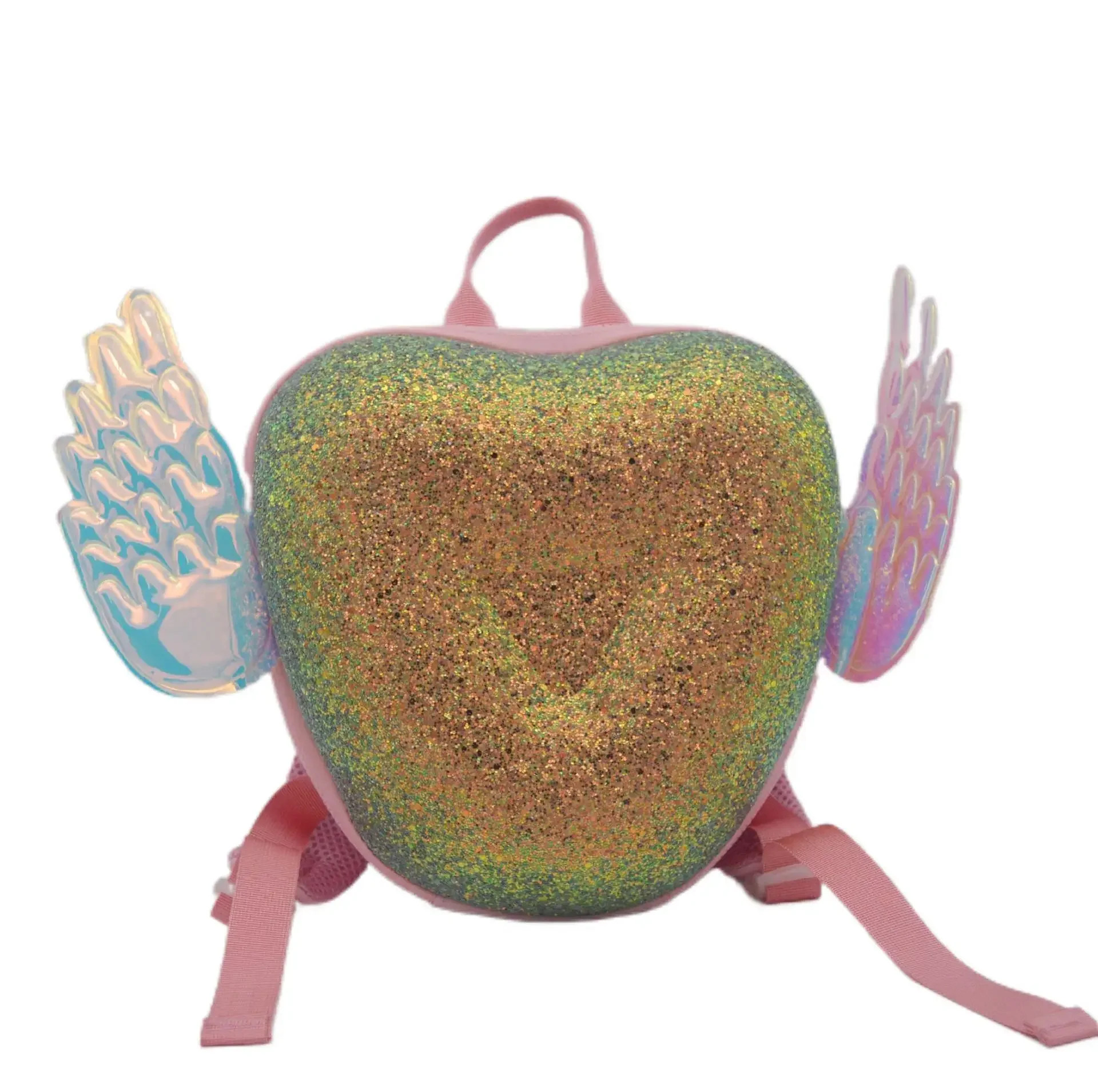 

New Fashionable Versatile Backpack Cartoon Love Angel Wings Hard Shell Backpack Children's Anti-lost EVA Backpack