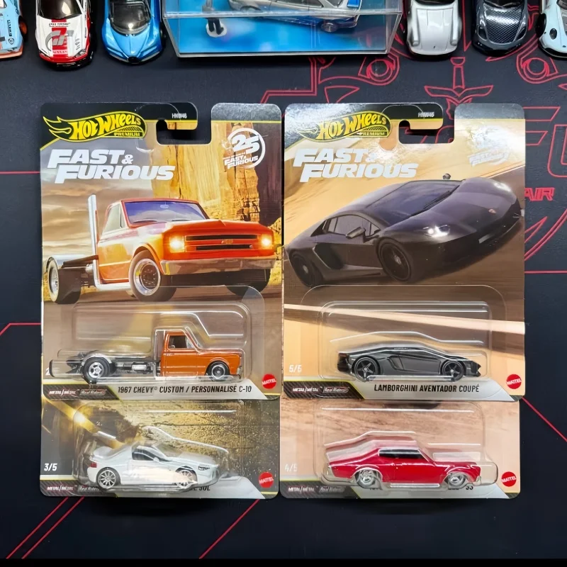 

Low-Price Promotion Hot Wheels Fast & Furious P Case Serise Die Cast Alloy Toy Car Model 1995 Mazda RX-7 Surprise Collection Toy