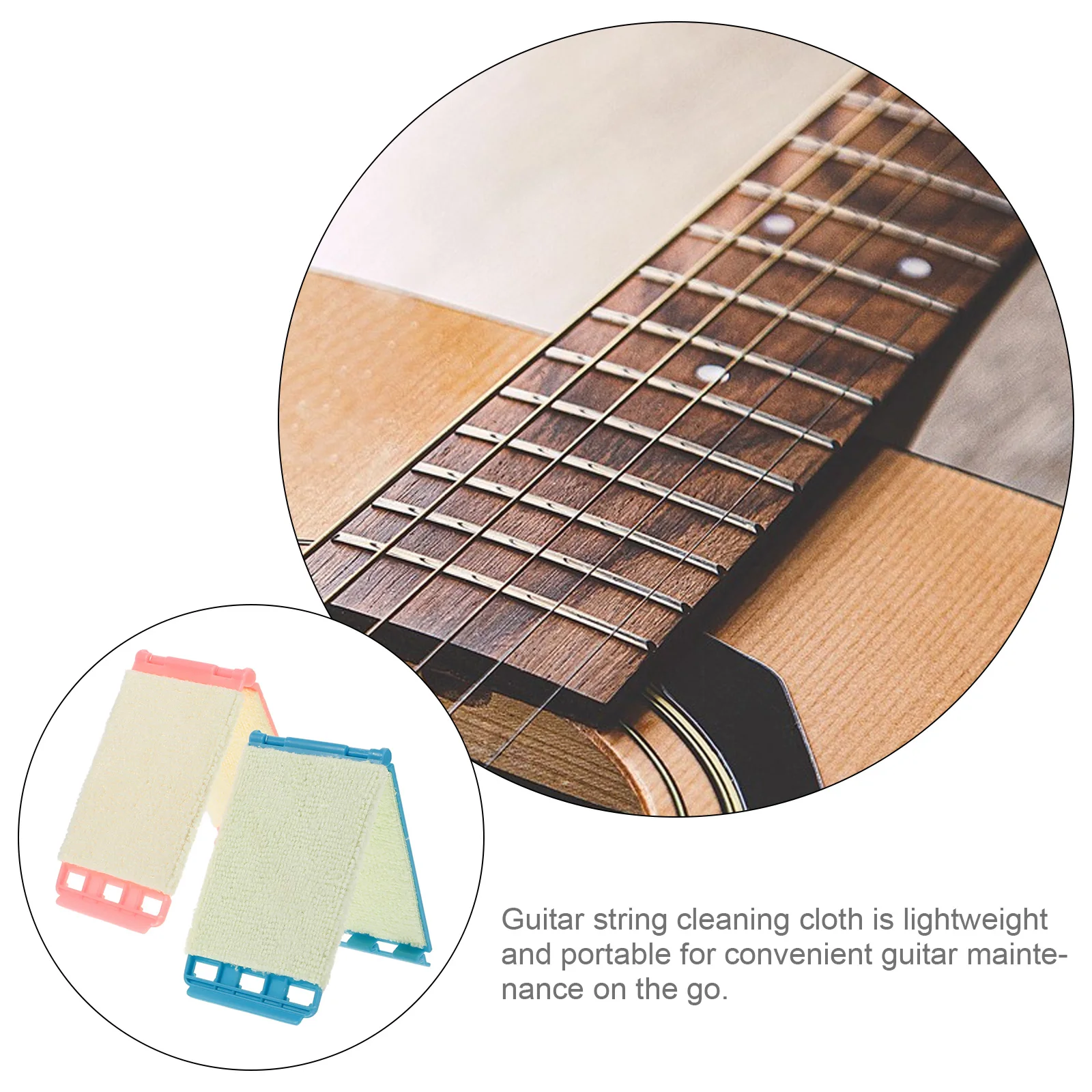 

2Pcs Guitar String Cleaner Premium Fretboard Cleaning Maintenance Care Kit Acoustic Electric Bass Guitar Accessories