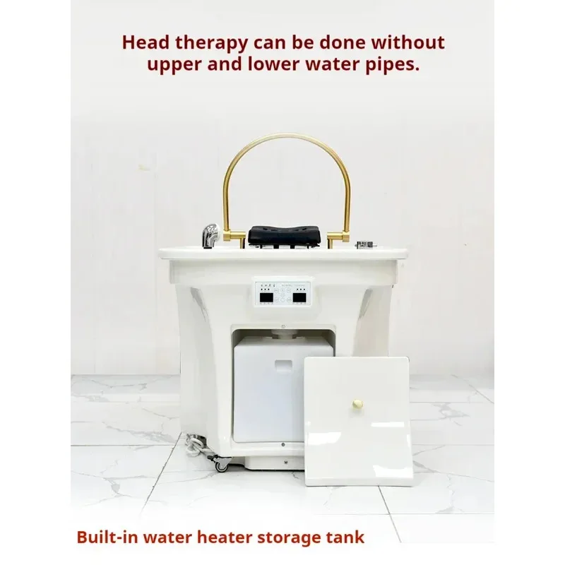 2026 Newest Mobile Minimalistic Shampoo Chais Hairdressing Water Circulation Shampoo Chairs Beauty Head Spa Chuveiro Furniture