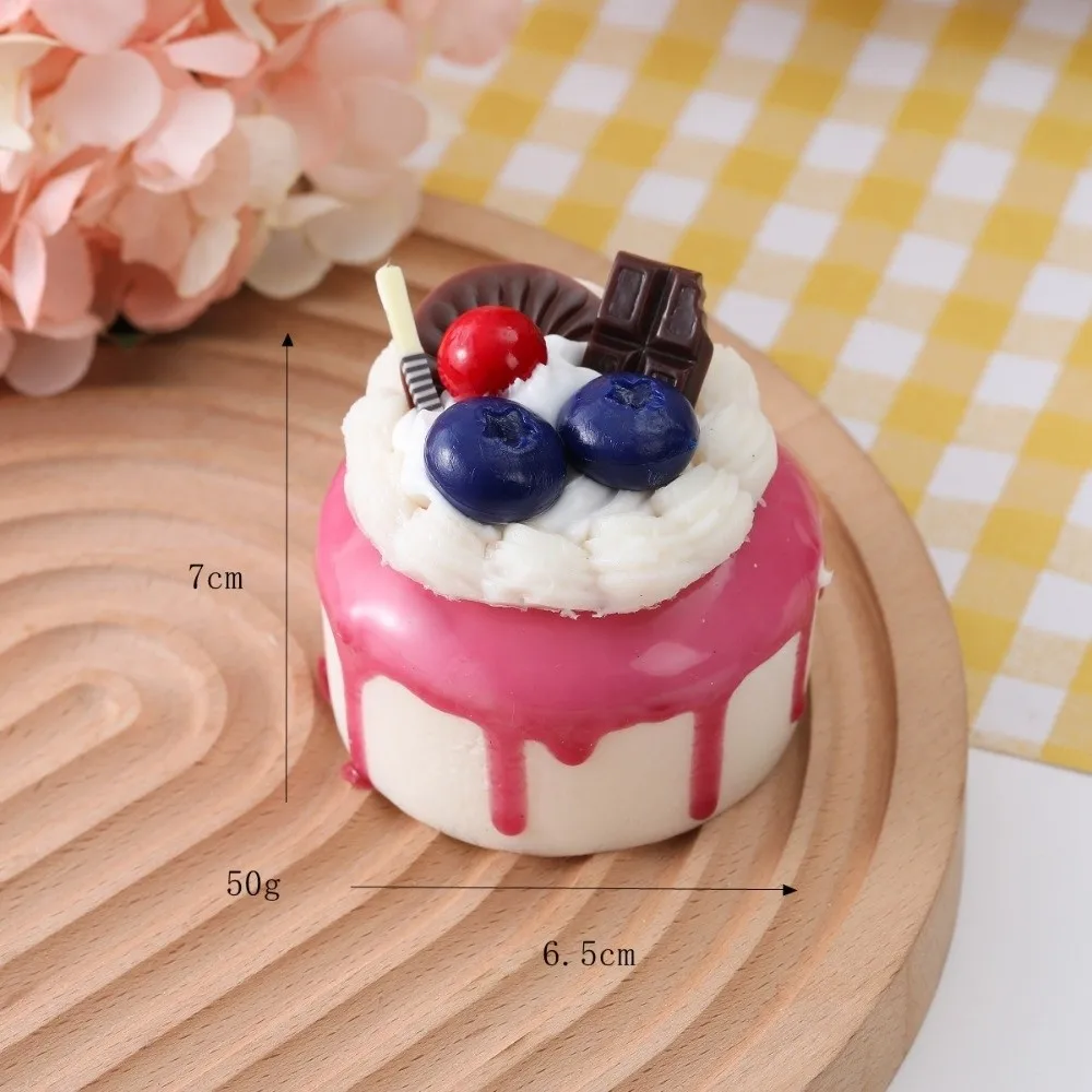 New Rebound Cake Squeeze Soft Anti-stress Refrigerator Magnets Cartoon Fidget Squeeze for Adult