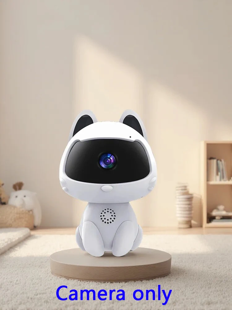 Caméra Wifi Intérieure V380 en Forme de Chat, HD 1080P, Audio Bidirectionnel, Vision Nocturne Intell